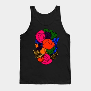 Botanical colorful flowers Tank Top